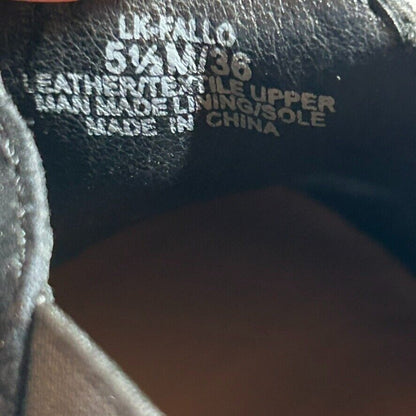 Lucky Brand Fallo Boots Black Suede Leather Ankle Booties Heeled Womens 5.5 M