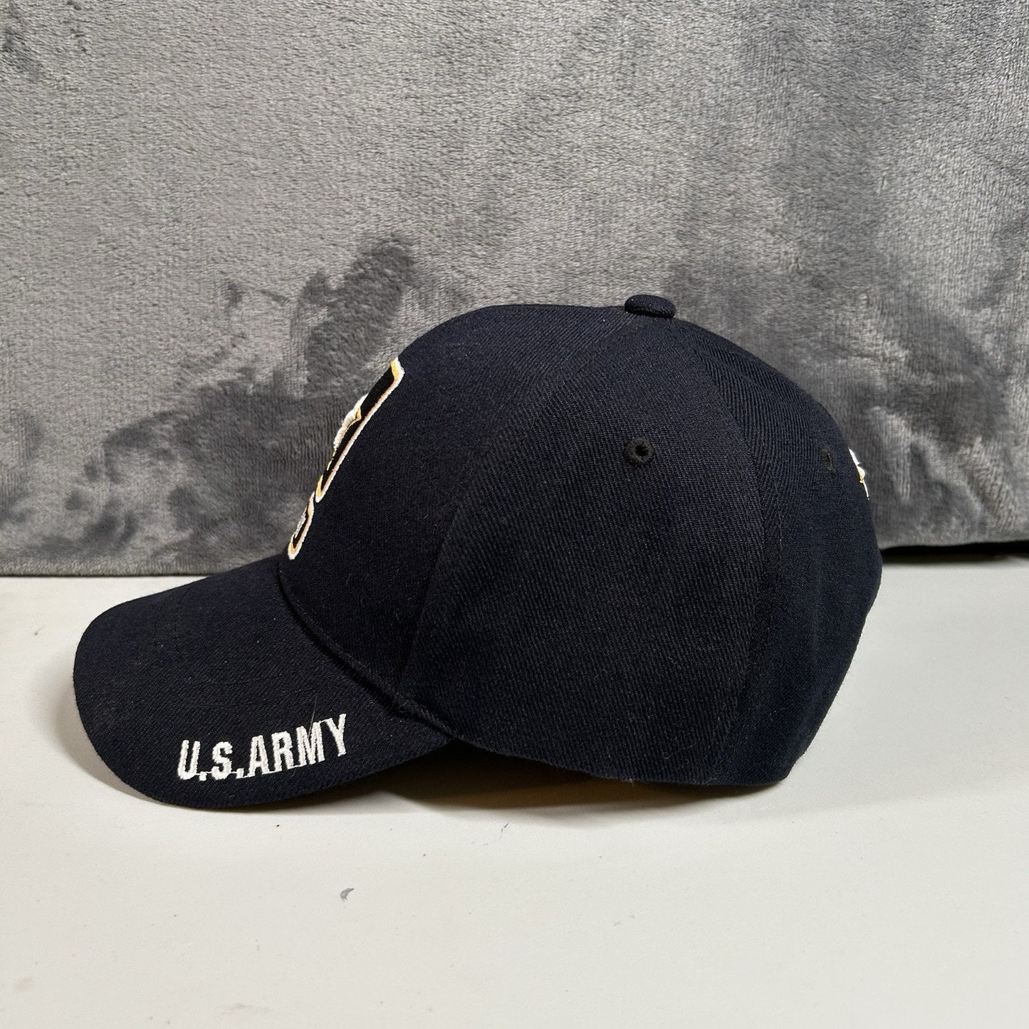 US Army Baseball Hat Cap Mens Strap Back Dark Navy Acrylic Santo Cap Adjustable