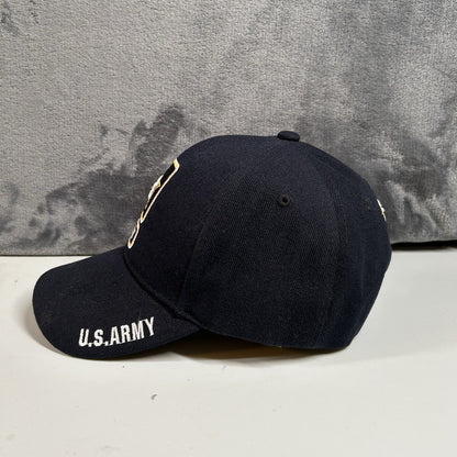 US Army Baseball Hat Cap Mens Strap Back Dark Navy Acrylic Santo Cap Adjustable