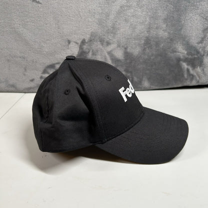 Fedex Ground Baseball Hat Cap Mens Strap Back Black White Employee Curved Brim