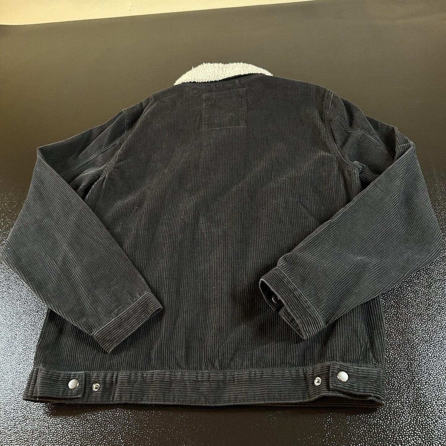 Volcom Halecrest Corduroy Jacket Mens Small Black Full Zip Trucker Outdoor NEW