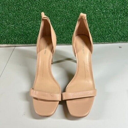 Gianni Bini Nude Heels Stiletto Sandals Slip On Outdoor Summer Womens 11 M