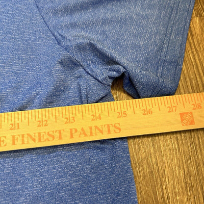 Nike Running Shirt Mens XXL 2XL Blue Black Swoosh Short Sleeve Dri-Fit Athletic