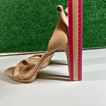 Gianni Bini Nude Heels Stiletto Sandals Slip On Outdoor Summer Womens 11 M