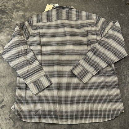Tommy Bahama Shirt Mens XLT Gray Black Lazlo Ombre Stripe Button Up LS NEW $168
