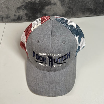 Rock Autism Music Festival Hat Cap Adult Snapback Usa Mesh Back Adjustable