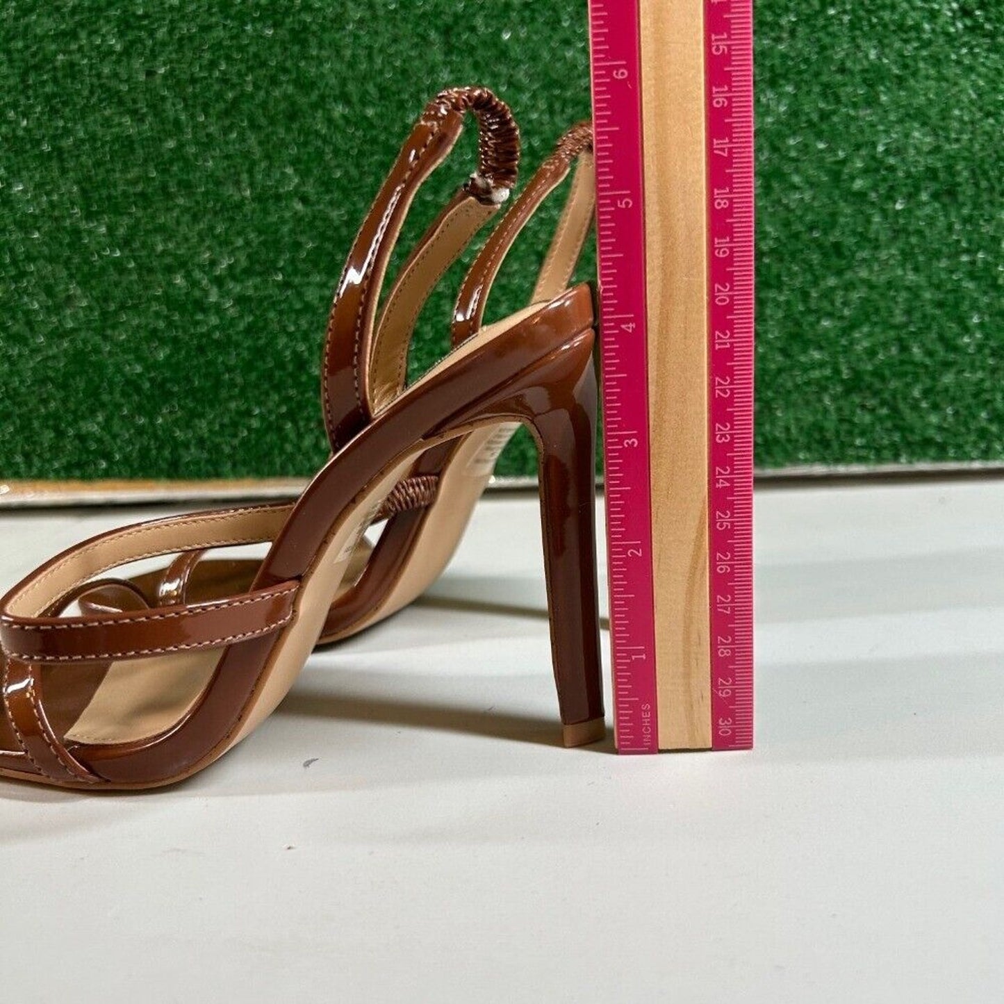 Steve Madden Gracey Brown Heeled Sandals Strappy Square Toe Heels Womens 6.5 M