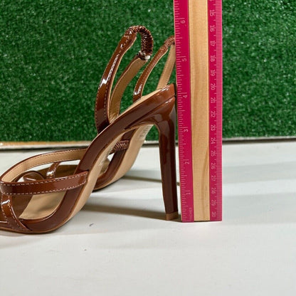 Steve Madden Gracey Brown Heeled Sandals Strappy Square Toe Heels Womens 6.5 M