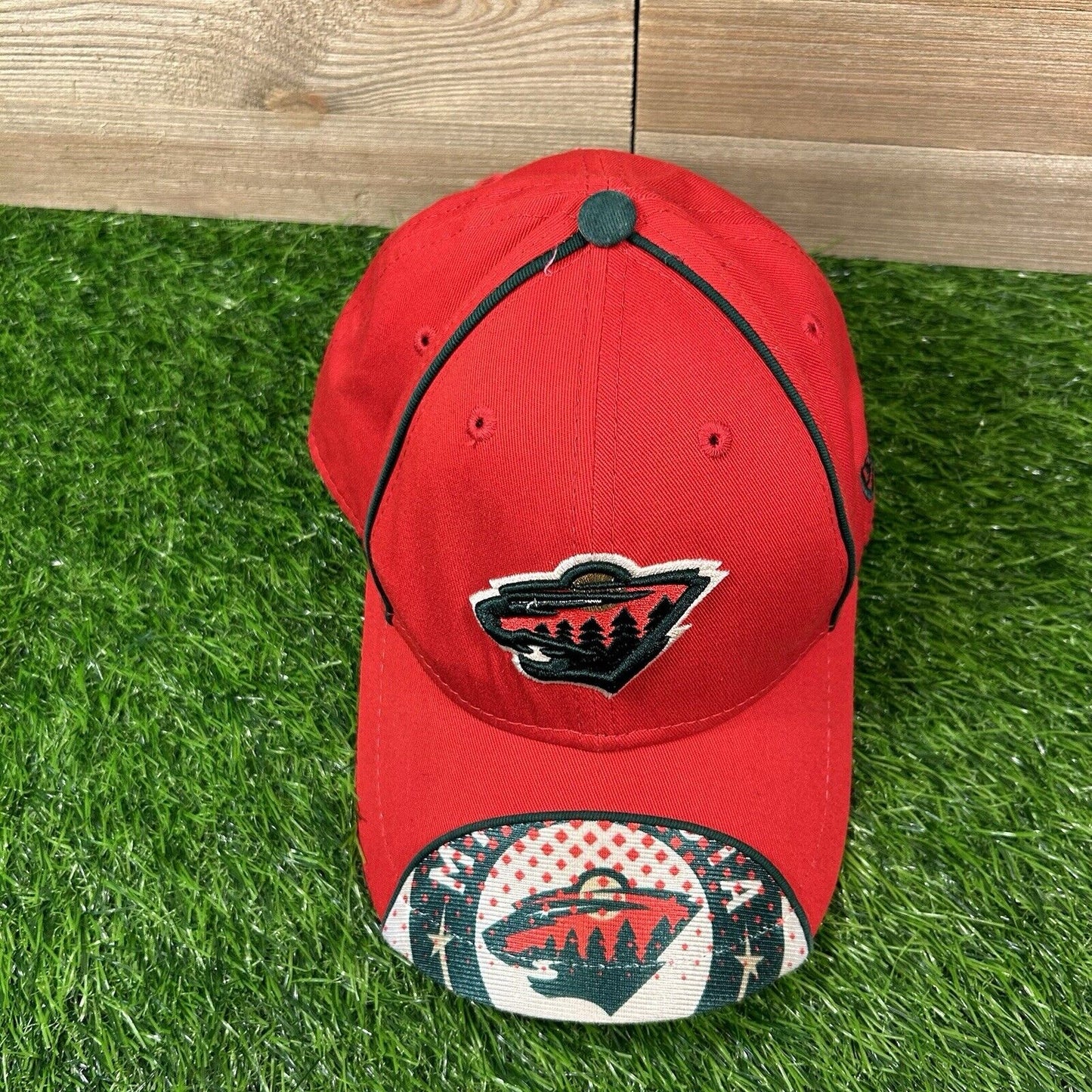 Minnesota Wild Hat Baseball Cap Youth Red Green Snapback New Era NHL Hockey