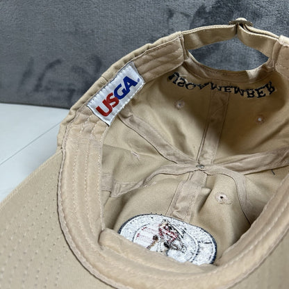 Vintage Golf Hat Cap Mens Strap Back Tan 2005 US Open Pinehurst USGA Adjustable