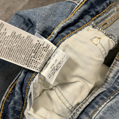 Levis 505 Jeans Mens 36x30" Blue Straight Denim Pants Casual Work See sizing