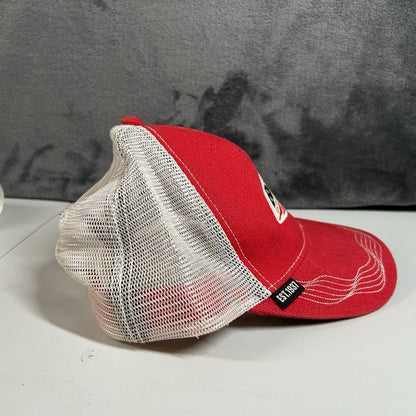 Berkley Trucker Hat Cap Mens Snapback Red White Catch More Fish Fishing Adjust