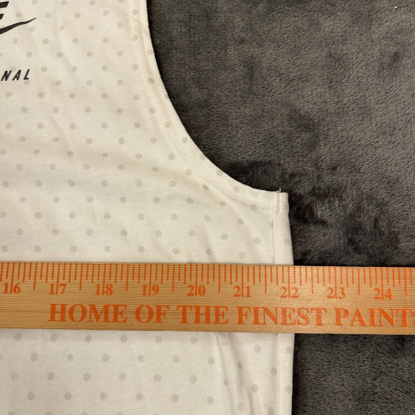 Nike International Tank Top Womens Extra Large White Polka Dot Shirt Casual NEW