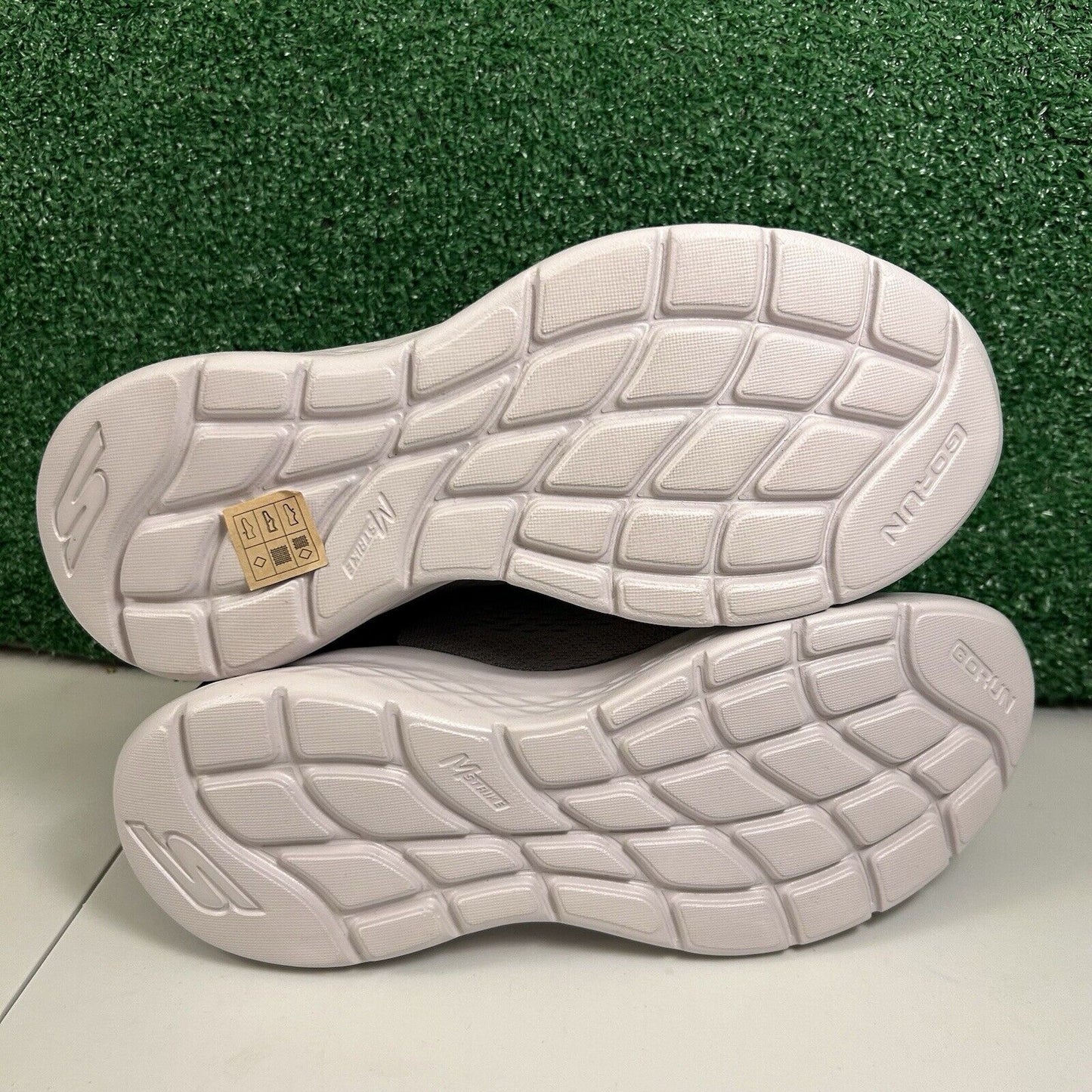 Skechers Go Run Lite Mens 9.5 Gray Navy Shoes Sneaker Athletic Comfort NEW