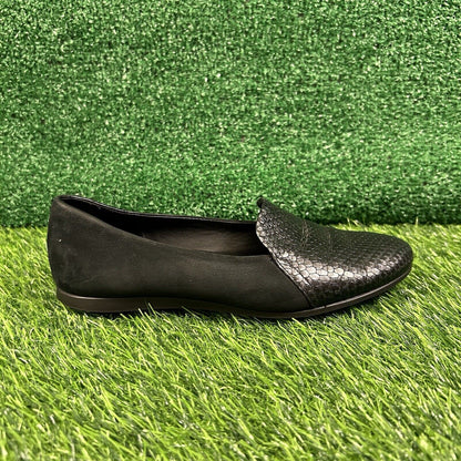 Ecco Touch Ballerina 2.0 Flats Womens 7 M Black Leather Shoes Slip On Comfort