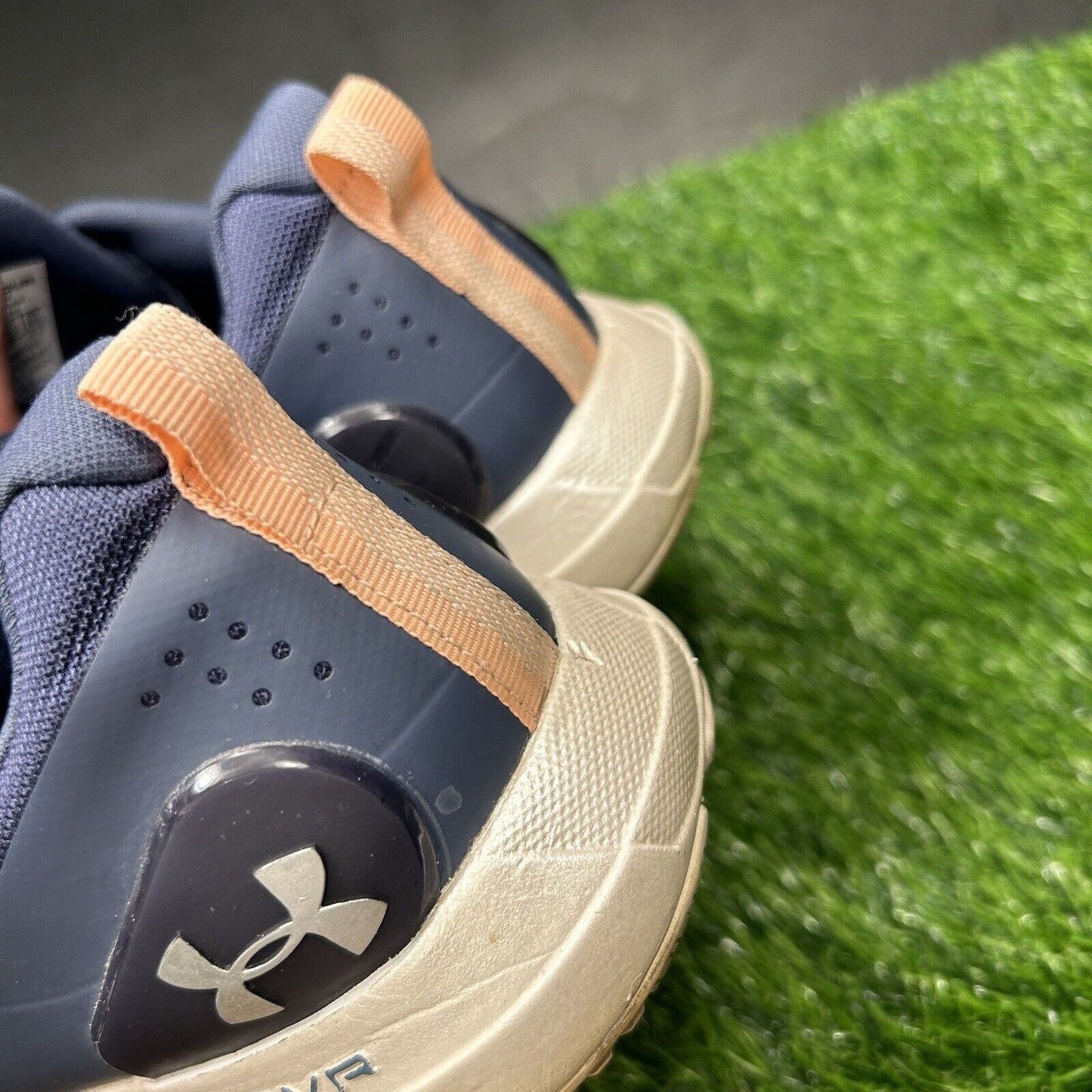 Under Armour HOVR Rise Womens 8 Blue Biege Shoes Sneakers Running Athletic Gym