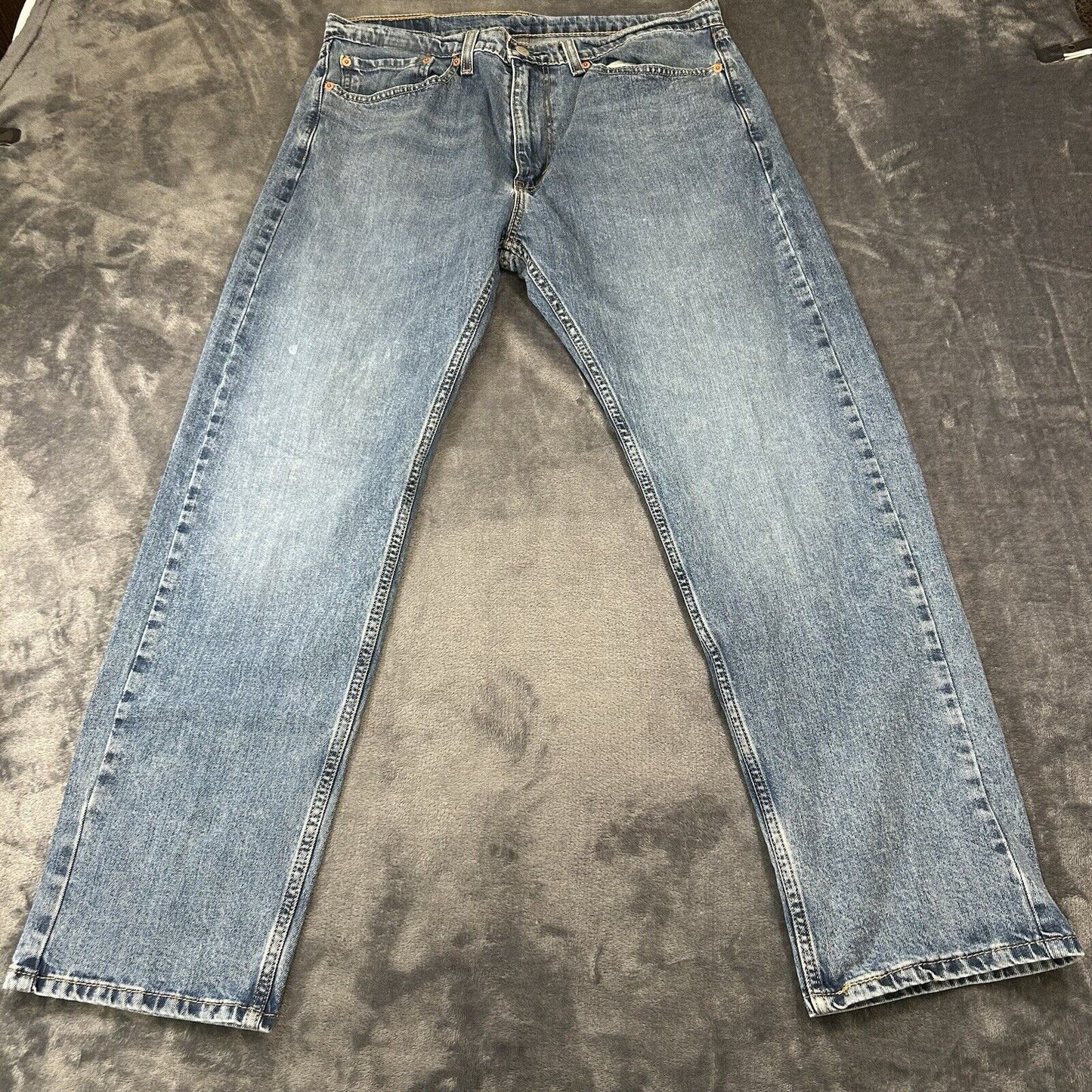 Levis 505 Jeans Mens 36x30" Blue Straight Denim Pants Casual Work See sizing