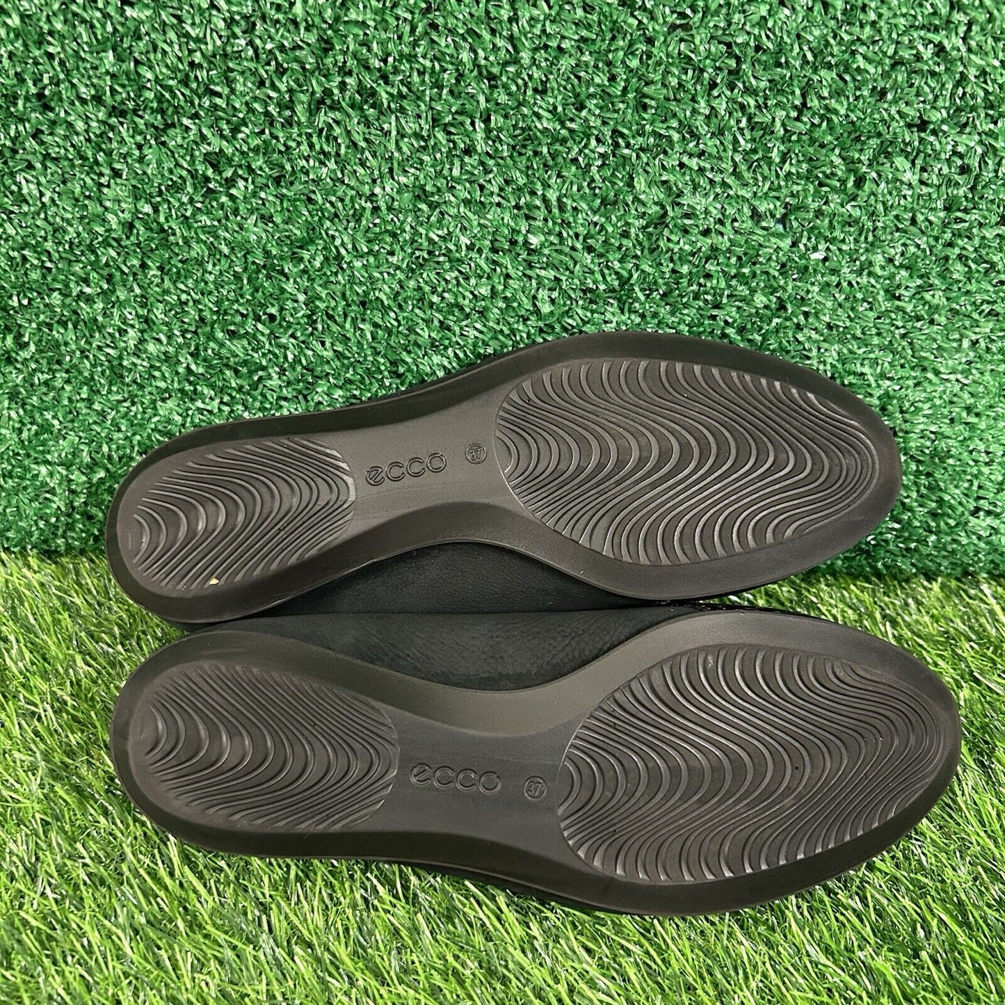 Ecco Touch Ballerina 2.0 Flats Womens 7 M Black Leather Shoes Slip On Comfort