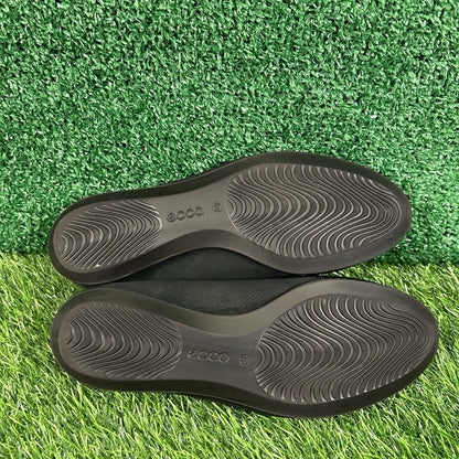 Ecco Touch Ballerina 2.0 Flats Womens 7 M Black Leather Shoes Slip On Comfort