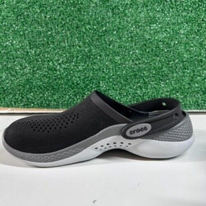 Crocs LiteRide 360 Clog Comfort Slip On Casual Shoes Black Gray Mesh Womens 6