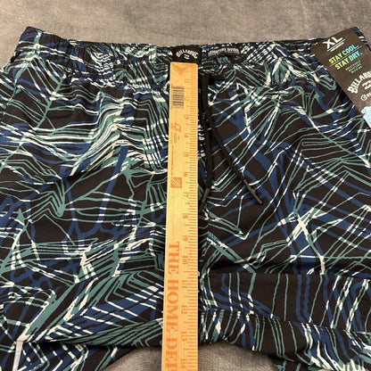Billabong Board Shorts Mens Extra Large 36" Black Green Adventure Divison NEW