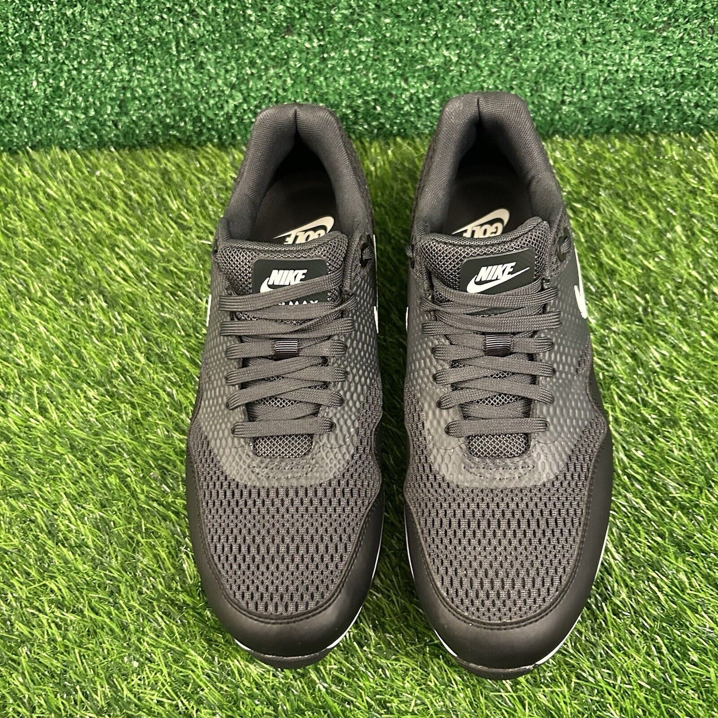 Nike Air Max 1 Golf Mens 8 Black White Spikeless Shoes Sneaker Athletic NEW