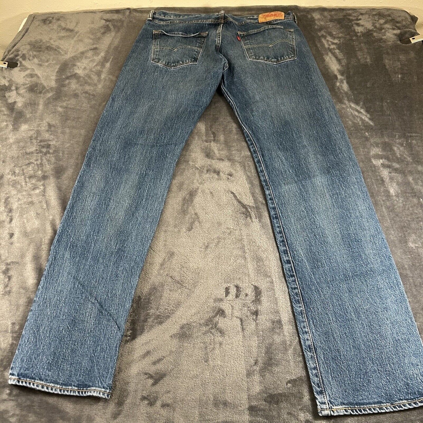 Levis 501 Jeans Mens 36x34" Blue Button Fly Straight Leg Denim Pants Casual Work