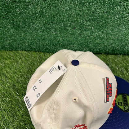 New York Yankees Hat Cap Mens 7 3/4 White Blue New Era Big League Chew MLB NEW