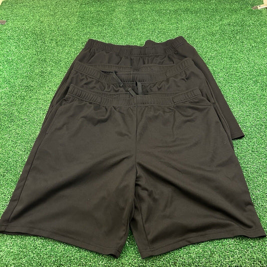 Tek Gear Shorts LOT Mens Extra Large 34" Black Basketball Athletic Gym 3 shorts