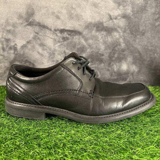 Rockport Oxfords Mens 12 M Black Dress Shoes Leather Lace Up Stability Comfort