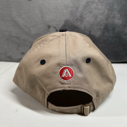 HD Supply Waterworks Baseball Hat Cap Mens Strap Back Tan Navy Adjustable New