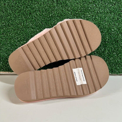 Koolaburaa Ugg Furr-ah Fluff Slides Pink Faux Fur Open Toe Slip On Womens 7