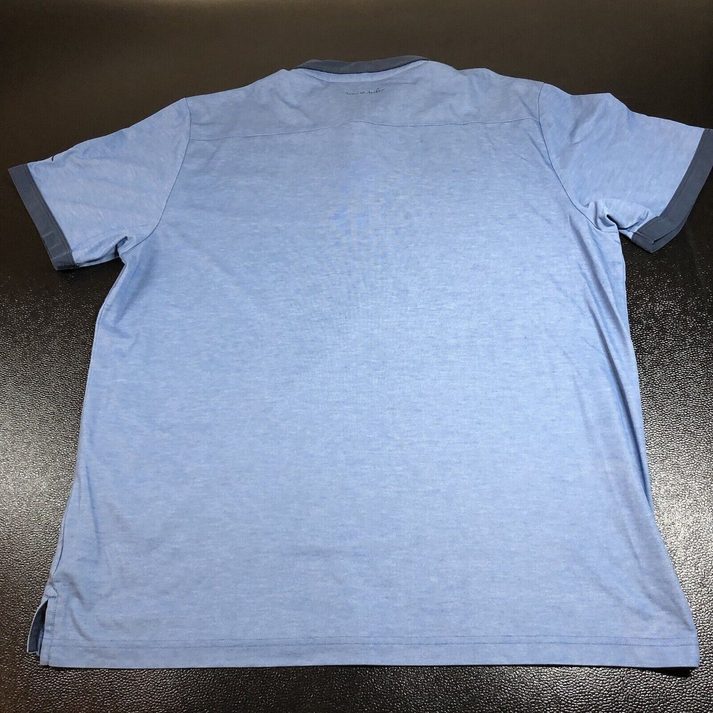 Travis Mathew Polo Shirt Mens XXL 2XL Blue Golf Athletic Pima Short Sleeve
