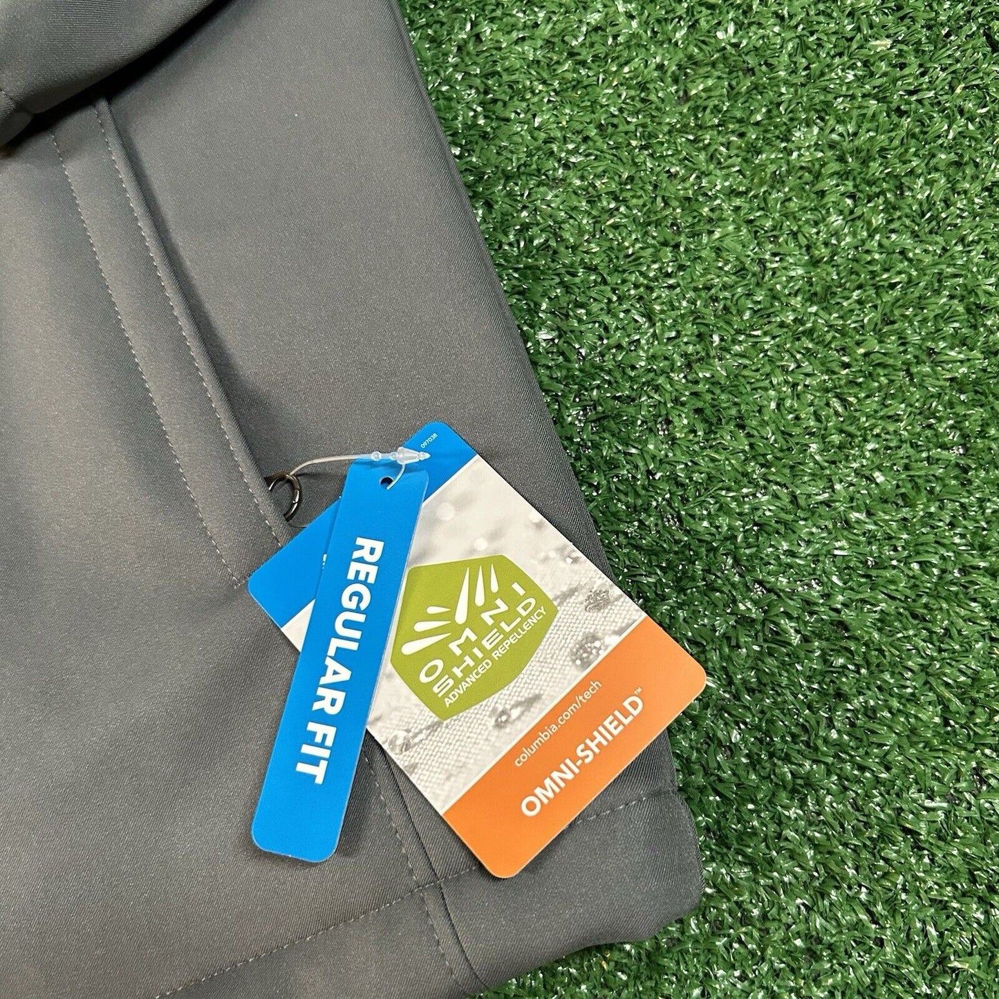 Columbia Softshell Jacket Mens Small Gray Full Zip Omni-shield Fleece Lined NEW