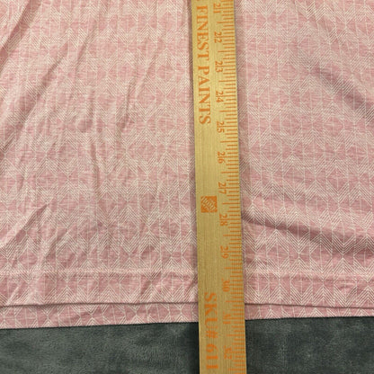 Jos A Bank Polo Shirt Mens Medium Pink White Diamond Short Sleeve Golf Work