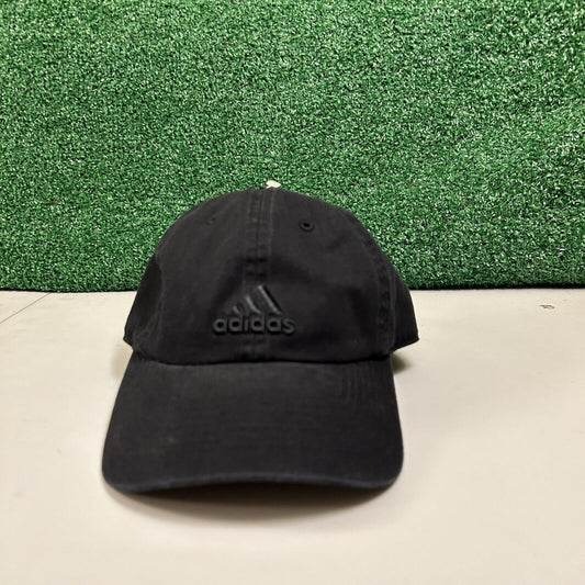 Adidas Climalite Hat Cap Mens Strapback Black Canvas Outdoor Running Casual Golf