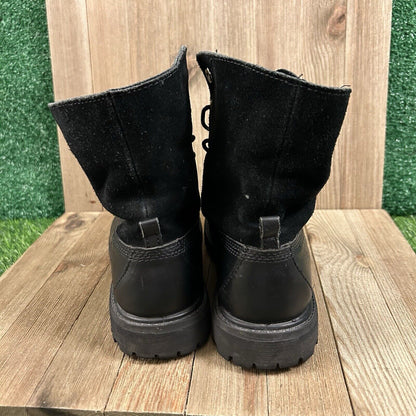 Timberland Authentics Boots Womens 6 M Black Ankle Leather Outdoor Lace Up