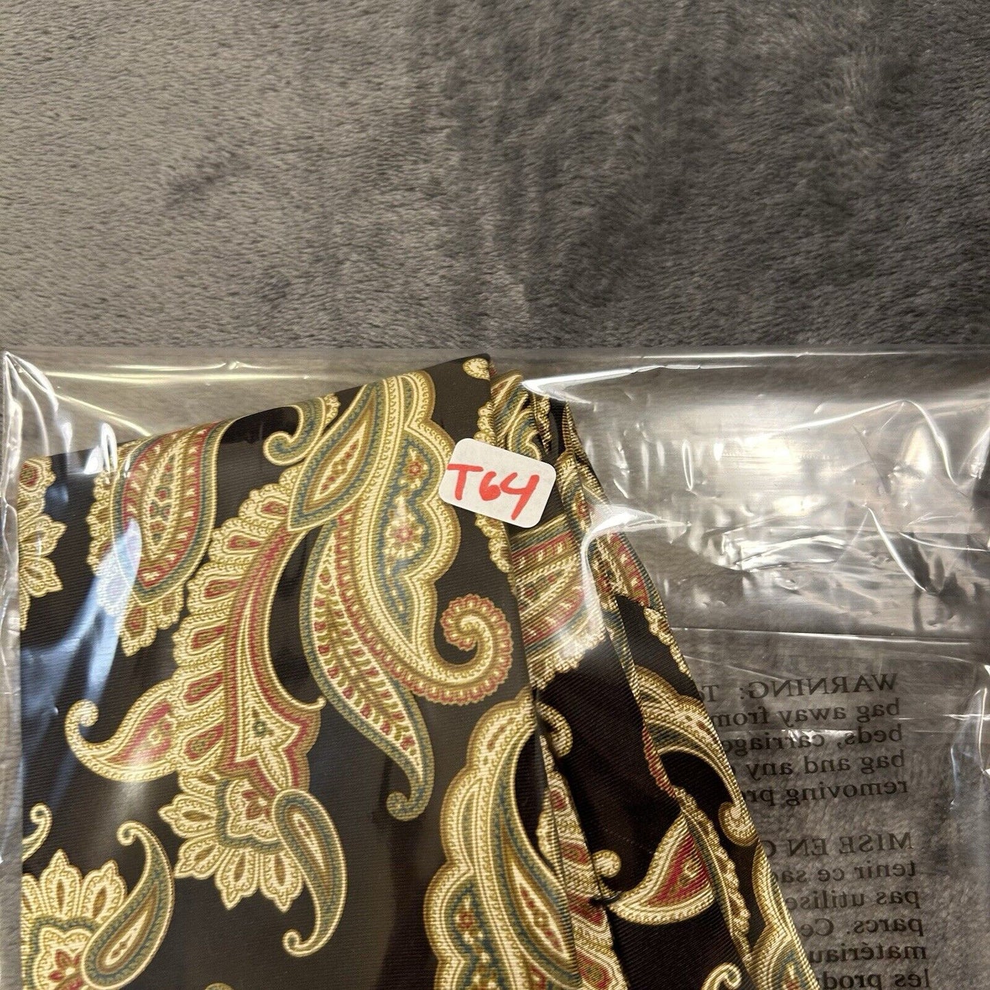 Ralph Lauren Chaps Tie Mens Black Green Paisley Silk 57” Necktie Formal Work