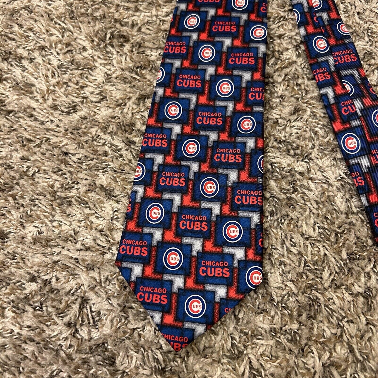 Chicago Cubs Tie Mens Necktie Blue Red Baseball MLB Silk 57" Work