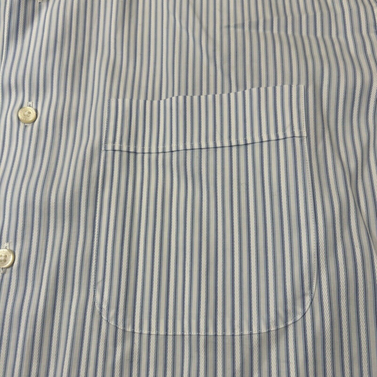 Tommy Bahama Shirt Mens 15.5 34/35 Blue White Striped Button Up Long Sleeve Work