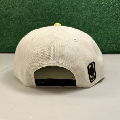 Utah Jazz Throwback Hat Cap Mens Snapback Off White Black NBA Basketball New Era