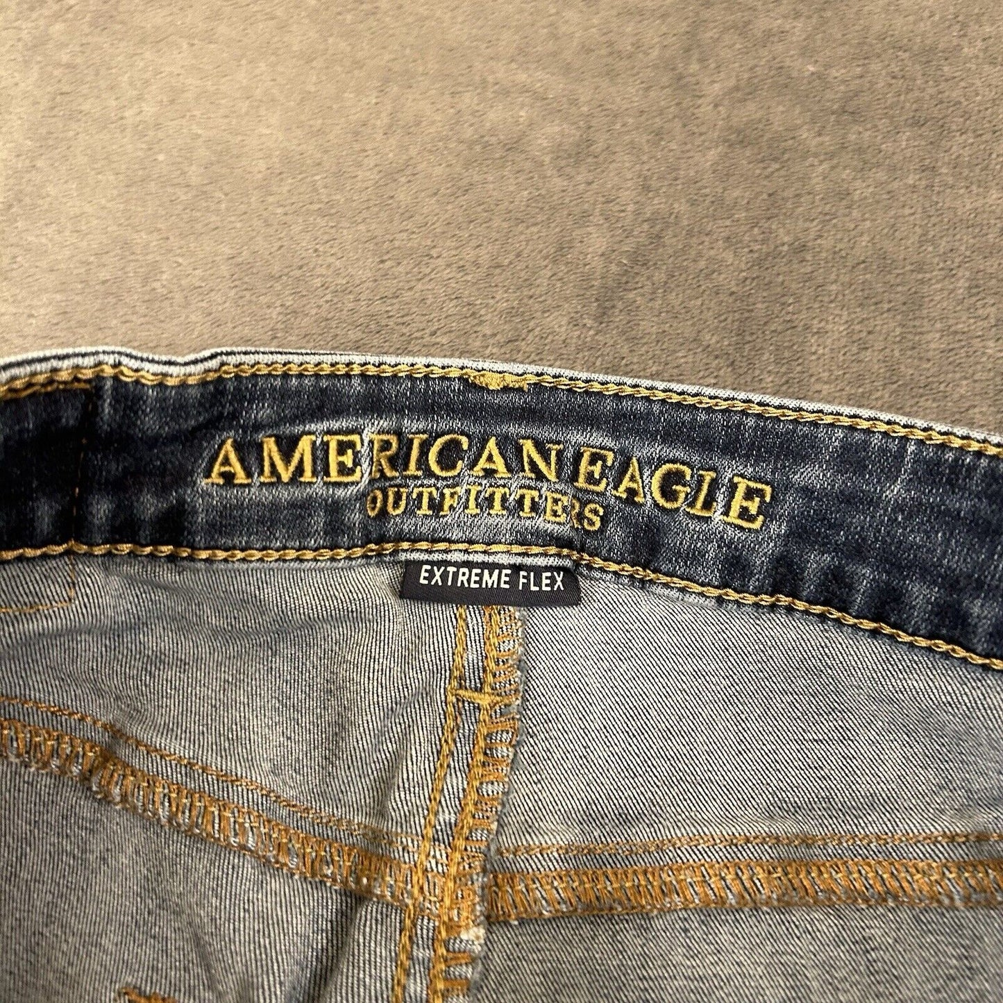 American Eagle Jeans Mens 28x30" Blue Straight Leg Denim Pants Work Casual Flex