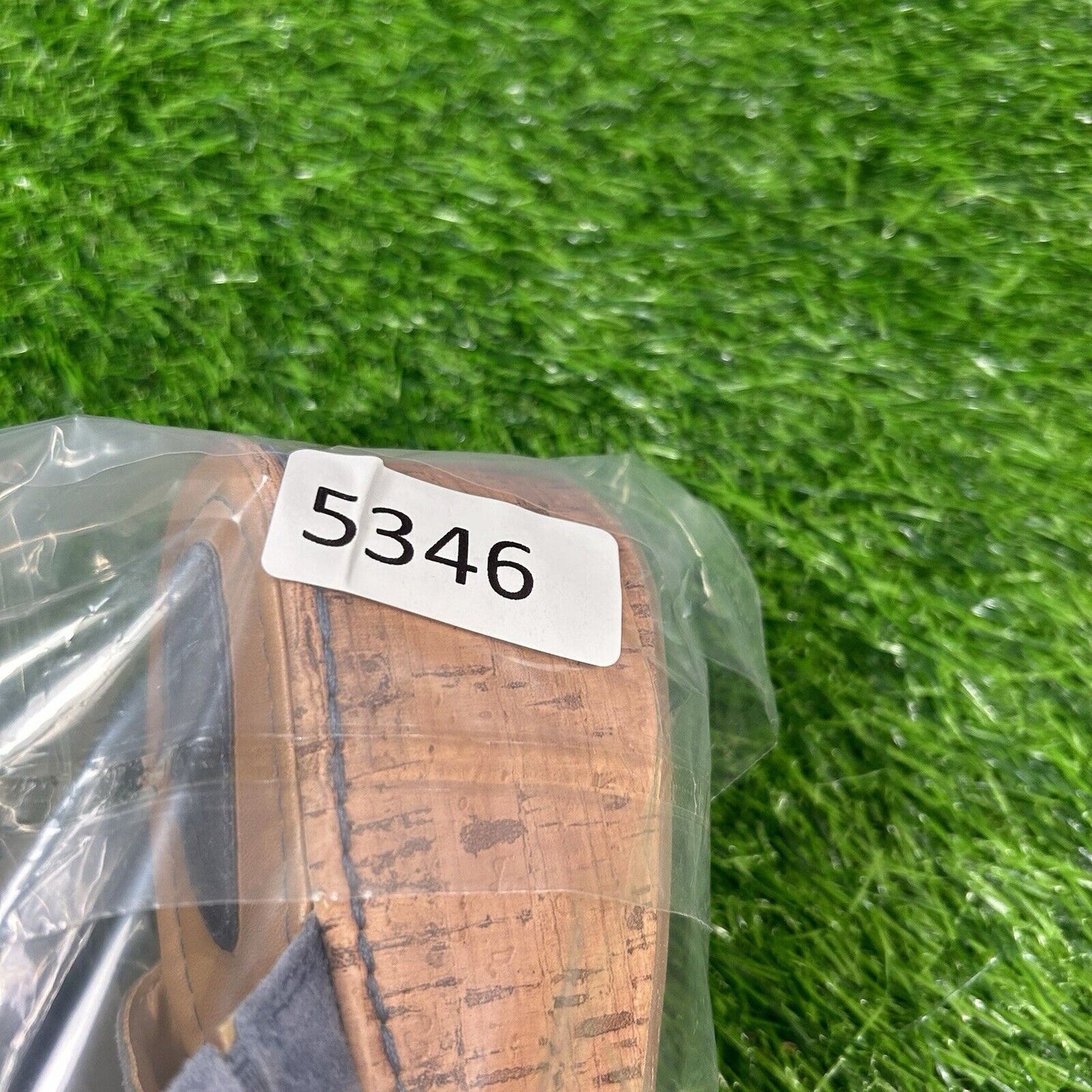 Born BOC Wedge Sandals Womens 10 M Blue Leather Suede Slip On Casual Cork Summer