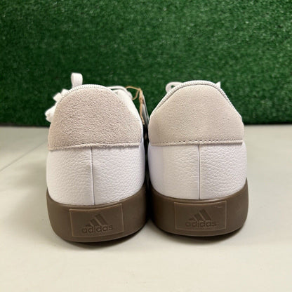 Adidas VL Court 3.0 Mens 10.5 White Black Shoes Sneaker Athletic Leather NEW