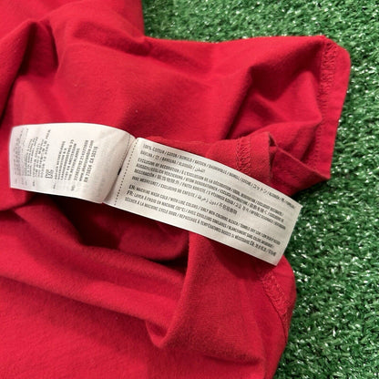 Hollister Shirt Mens Medium Red Short Sleeve Embroidered Spellout Y2K Casual