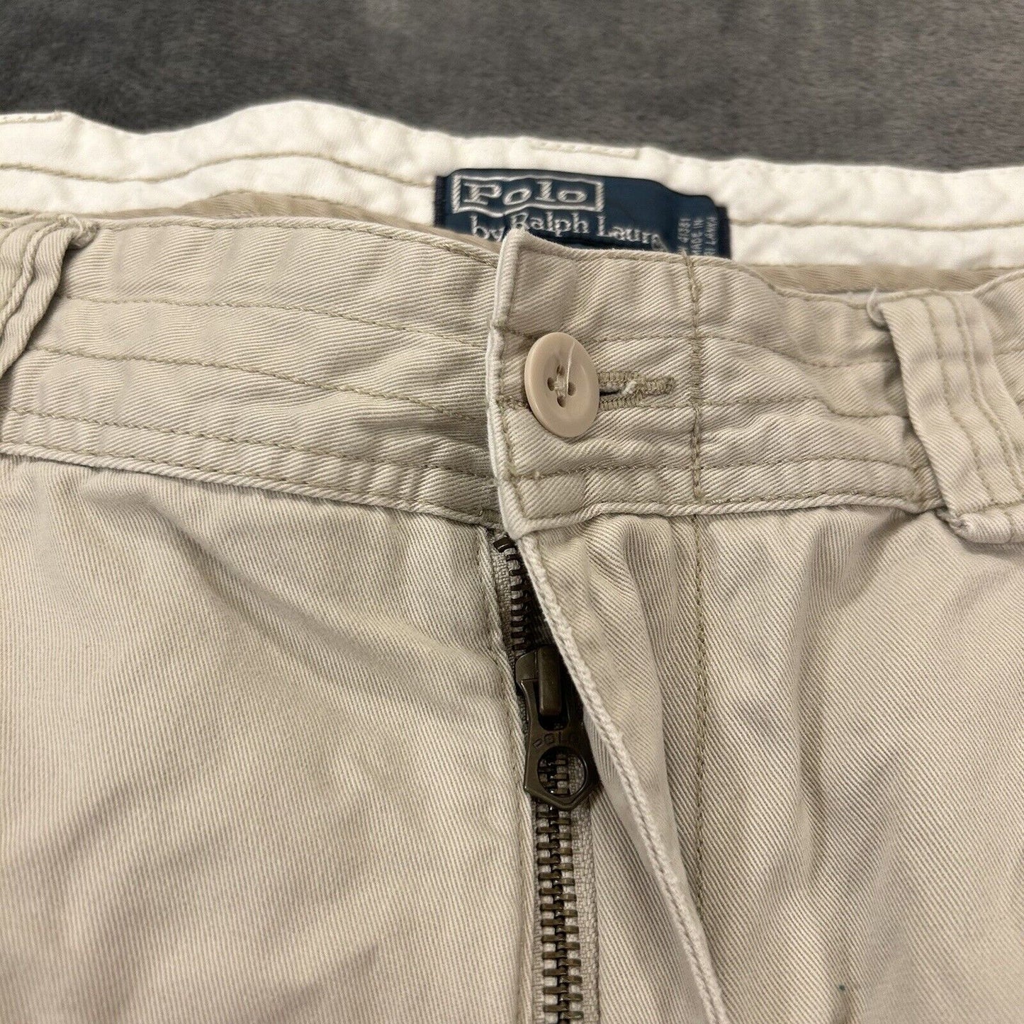 Polo Ralph Lauren Shorts Mens 40” Light Brown Cargo Casual Outdoor Hiking Pocket