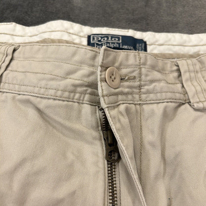 Polo Ralph Lauren Shorts Mens 40” Light Brown Cargo Casual Outdoor Hiking Pocket