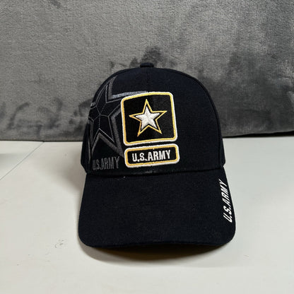 US Army Baseball Hat Cap Mens Strap Back Dark Navy Acrylic Santo Cap Adjustable