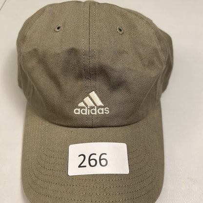 Adidas Aeroready Hat Cap Men Strapback Tan White Logo Canvas Outdoor Casual Golf