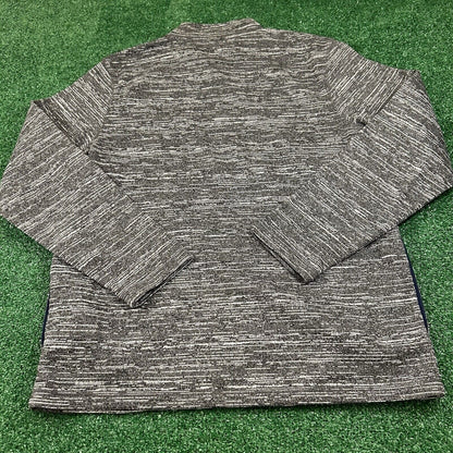 Minnesota Twins Sweater Mens Large Gray Pullover 1/4 Zip Sweatshirt Majestic